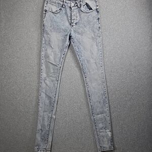 David Kollar Jeans Skinny 30x32 Rock Star Distressed Acid Wash